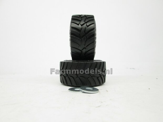 Vredestein Flotation Trac 800/60 R32 + ALU.- ZILVERGRIJZE velgen + 2 OPVULRINGEN, band &Oslash; 54.5 x 27 mm SUPERSALE