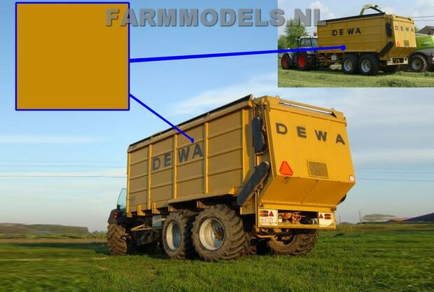 DEWA OUD GEEL / OLD YELLOW - Farmmodels series Spuitbus / Spraypaint - Farmmodels series = Industrie lak, 400ml. ook voor schaal 1:1 zeer geschikt!!