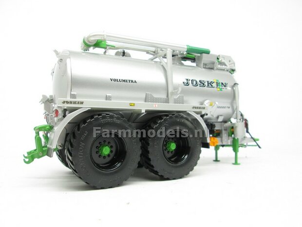 &Oslash; 55.4 mm: JOSKIN MODULO: 2x Vredestein Flotation Trac 800/60 R32 Banden met ZWART gespoten Velgen + 2 OPVULRINGEN  1:32               