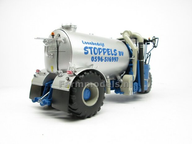 Rebuilt ND-VERVAET Hydro Trike, BLAUW CHASSIS &amp; ALU-GRIJS TANK + STOPPELS LOGO 1:32 Marge Models  MM1819-STOPPELS-3