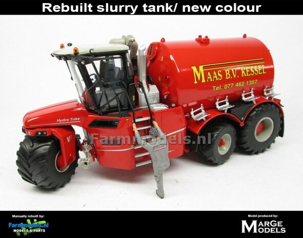 Rebuilt &amp; ND: VERVAET Hydro Trike XL, TANK NAADLOOS + MAAS LOGO 1:32 Marge Models  MM1819-MAAS-5