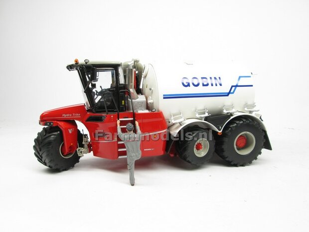 Rebuilt &amp; ND-VERVAET Hydro Trike XL, WHITE TANK + GOBIN LOGO 1:32 Marge Models  MM1819-GOBIN-5