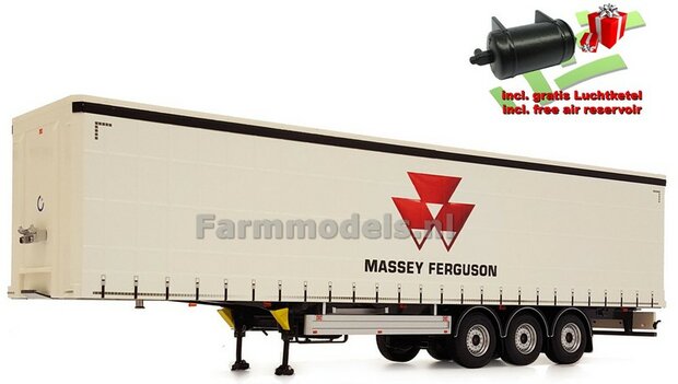 MASSEY FERGUSON PACTON Schuifzeil Trailer + FREE GIFT 1:32 Marge Models MM1902-01-04 