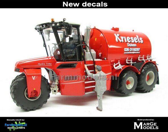 ND-VERVAET Hydro Trike XL, RED TANK + Kriesels LOGO 1:32 Marge Models  MM1819-Kriesels-5