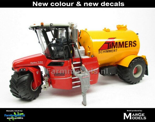 Rebuilt &amp; ND-VERVAET Hydro Trike, YELLOW RAL 1028 TANK + TIMMERS LOGO 1:32 Marge Models  MM1819-TIMMERS-3