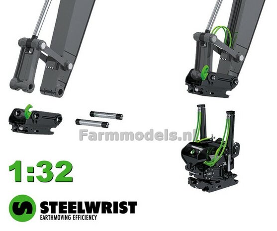 STEELWRIST X20 S60 TILTROTATOR met S60 Koppeling 1:32  AT3200110 