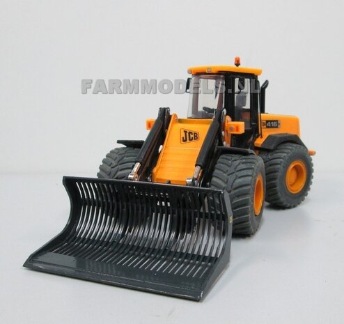 Puinriek Normaal handgebouwd model t.b.v. JCB of Volvo shovel, geschikt voor onze snelwisselsets 55000 t/m 55050, 1:32