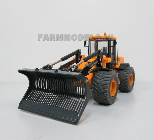 Puinriek Normaal handgebouwd model t.b.v. JCB of Volvo shovel, geschikt voor onze snelwisselsets 55000 t/m 55050, 1:32