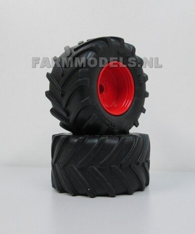 Michelin 1050 OPREK GROOT + Alu. velgen, geschikt voor de Fendt 924/ 926 Gen II en Fendt 926/ 930 Gen. III WeiseToys 1:32   