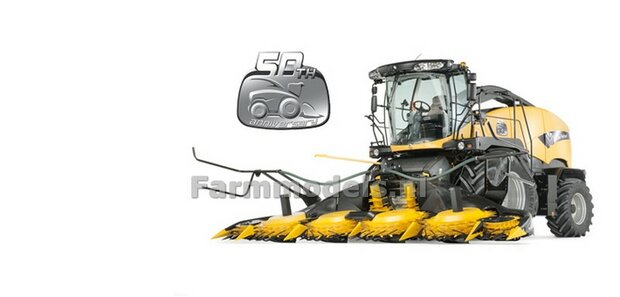 New Holland FR 9060 50th year edition type stickers voor NH FR 9090 Britains Ertl motorkap Pr&eacute;-Cut Decals 1:32 Farmmodels.nl 