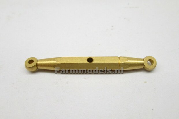 Verstelbare spanner/ topstang messing draaibaar L in : 33 mm uit: 42 mm  1:32   