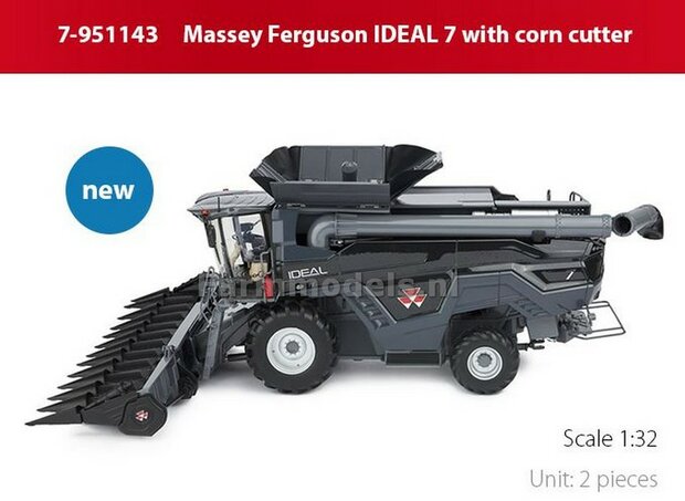 Massey Ferguson Ideal 7 Combine met maisbek 1:32 ROS RS951143 