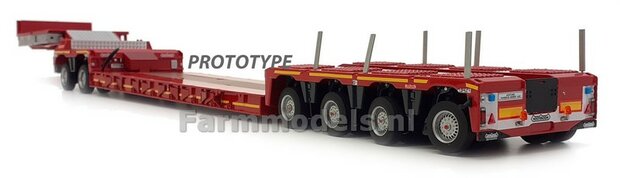 RED Nooteboom Euro Lowloader met RODE interdolly + Free Gift Decals  1:32 MargeModels MM2011-01   