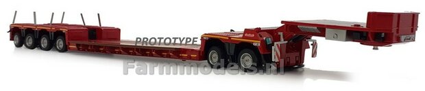 RED Nooteboom Euro Lowloader met RODE interdolly + Free Gift Decals  1:32 MargeModels MM2011-01   