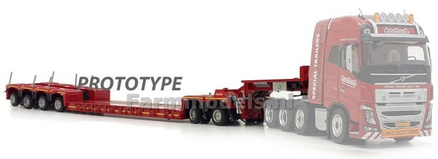 RED Nooteboom Euro Lowloader met RODE interdolly + Free Gift Decals  1:32 MargeModels MM2011-01   