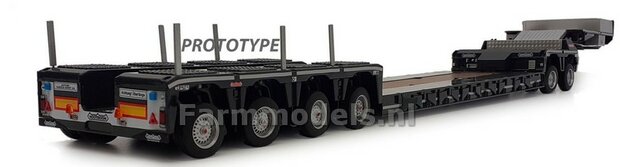 ANTRACITE Nooteboom Euro Lowloader met ANTRACIET interdolly + Free Gift Decals   1:32 MargeModels MM2011-02   