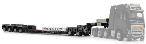 ANTRACITE Nooteboom Euro Lowloader met ANTRACIET interdolly + Free Gift Decals   1:32 MargeModels MM2011-02   