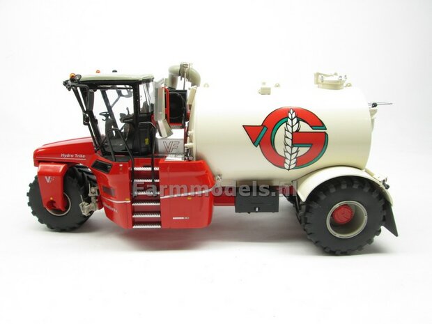 Rebuilt &amp; ND-VERVAET Hydro Trike, CREME/ WITTE RAL 1013 TANK + V. GINNEKEN LOGO 1:32 Marge Models  MM1819-VGINNEKEN-3