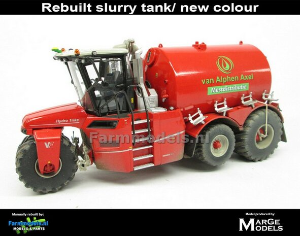 Rebuilt, Dirty &amp; ND: DIRTY VERVAET Hydro Trike XL, TANK NAADLOOS + van Alphen Axel LOGO 1:32 Marge Models  MM1819-ALPHEN-RB-5