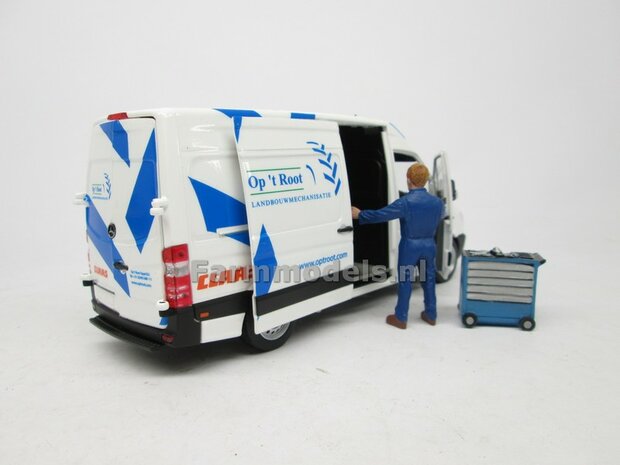 Op &#039;t Root Service Custom Made Mercedes-Benz Sprinter WIT + opdruk Op &#039;t Root L.M.B. Service 1:32  MM1905-01-R 