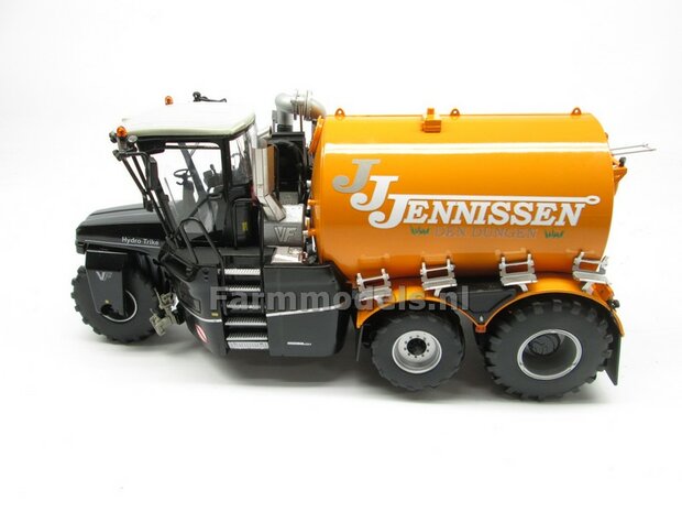 Rebuilt ND-VERVAET Hydro Trike XL, ZWART CHASSIS &amp; GELE TANK + Jennissen LOGO 1:32 Marge Models  MM1820-JENNISSEN-5