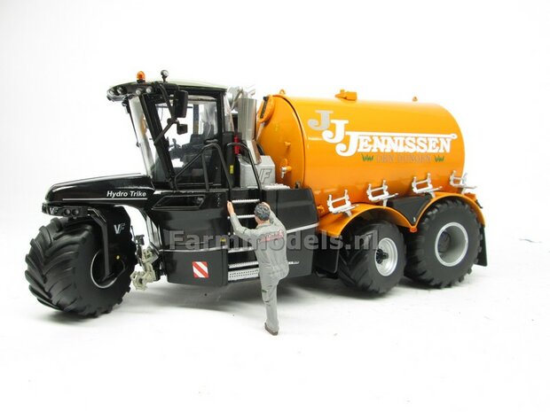 Rebuilt ND-VERVAET Hydro Trike XL, ZWART CHASSIS &amp; GELE TANK + Jennissen LOGO 1:32 Marge Models  MM1820-JENNISSEN-5