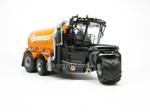 Rebuilt ND-VERVAET Hydro Trike XL, ZWART CHASSIS &amp; GELE TANK + Jennissen LOGO 1:32 Marge Models  MM1820-JENNISSEN-5