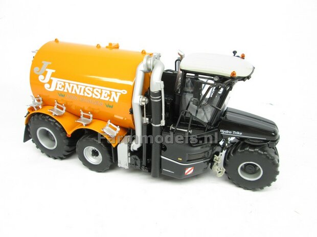 Rebuilt ND-VERVAET Hydro Trike XL, ZWART CHASSIS &amp; GELE TANK + Jennissen LOGO 1:32 Marge Models  MM1820-JENNISSEN-5