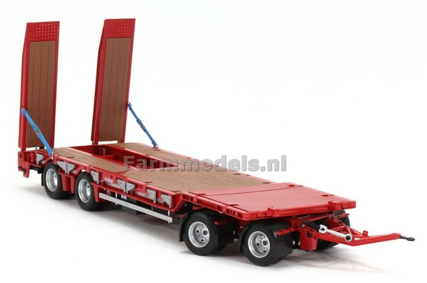 RED Nooteboom ASDV-40-22 getrokken dieplader + Free Gift Decals (long vehicle) 1:32 AT-Collections AT3200139  