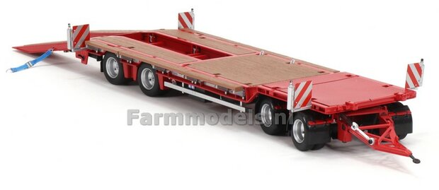 RED Nooteboom ASDV-40-22 getrokken dieplader + Free Gift Decals (long vehicle) 1:32 AT-Collections AT3200139  