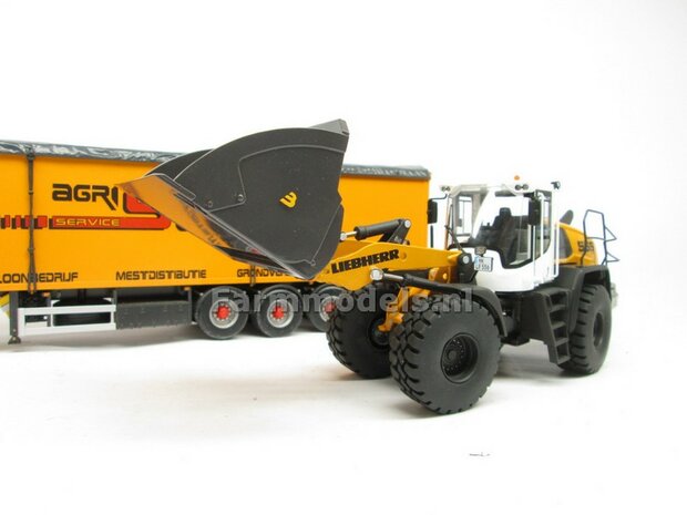 BOUWKIT: BECO Hoogkiepbak  / Volume bak BOUWKIT geschikt voor o.a. snelwissel koppeling 510005 t/m 510095 &amp; Volvo VAB-STD van AT &amp; Claas Torion/ Liebherr L 556 van Wiking modellen1:32 (HTD)