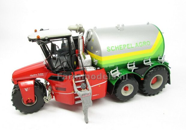 Rebuilt &amp; ND:VERVAET Hydro Trike XL + NAADLOZE MEERKLEUREN TANK &amp; SCHEPEL AGRI LOGO 1:32  MM1819-SCHEPEL-RB-5