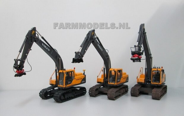 67118** Volvo EC180Blc Rupskraan met draai-kantel snelwissel, Farmmodels model,  1:32 Volvo EC180B