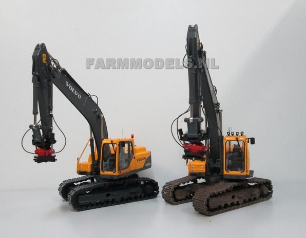 67118** Volvo EC180Blc Rupskraan met draai-kantel snelwissel, Farmmodels model,  1:32 Volvo EC180B