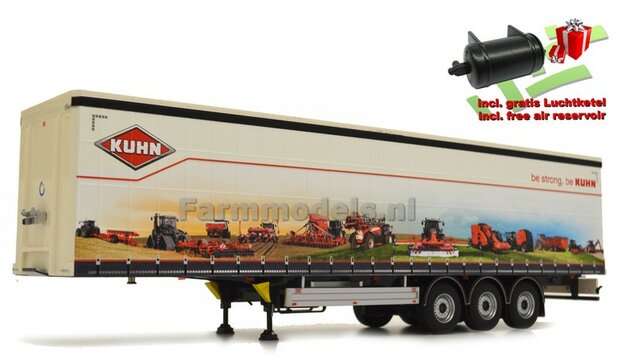 KUHN PACTON Schuifzeil Trailer + FREE GIFT 1:32 Marge Models MM1902-01-05 