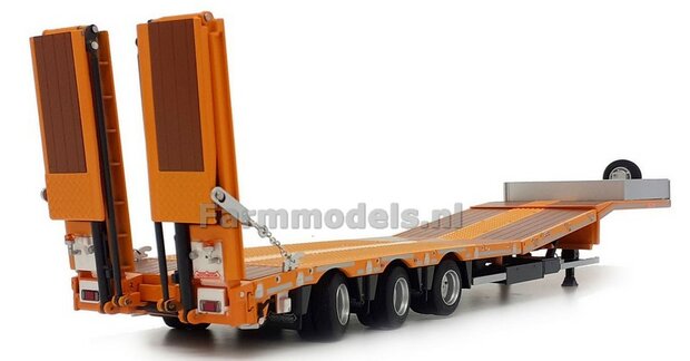 YELLOW + WOODEN Nooteboom semi lowloader 1:32 Marge Models MM1812-05   LAST ONES