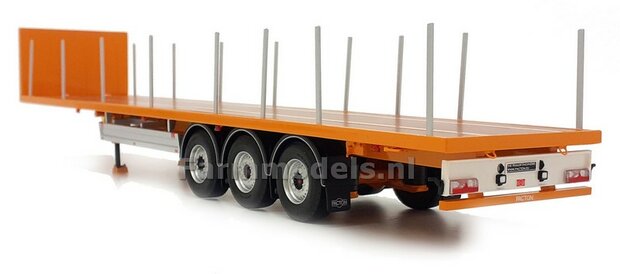 YELLOW PACTON Flatbed Trailer + FREE GIFT  1:32 Marge Models MM1901-04  