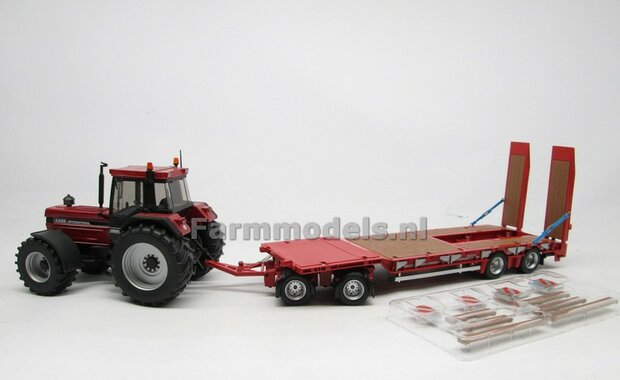 RED Nooteboom ASDV-40-22 getrokken dieplader + Free Gift Decals (long vehicle) 1:32 AT-Collections AT3200139  