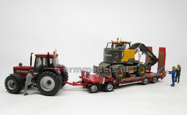 RED Nooteboom ASDV-40-22 getrokken dieplader + Free Gift Decals (long vehicle) 1:32 AT-Collections AT3200139  