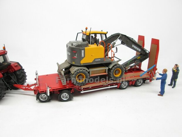 RED Nooteboom ASDV-40-22 getrokken dieplader + Free Gift Decals (long vehicle) 1:32 AT-Collections AT3200139  