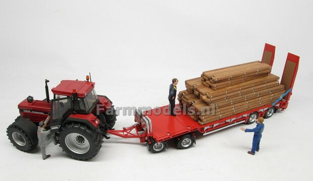 RED Nooteboom ASDV-40-22 getrokken dieplader + Free Gift Decals (long vehicle) 1:32 AT-Collections AT3200139  