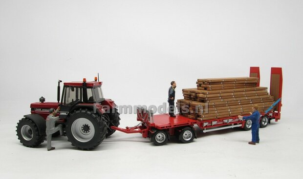 RED Nooteboom ASDV-40-22 getrokken dieplader + Free Gift Decals (long vehicle) 1:32 AT-Collections AT3200139  