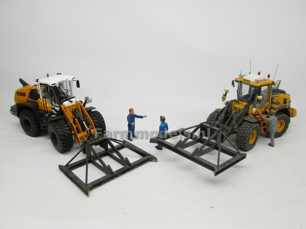 Egalisatiebord BOUWKIT, geschikt voor o.a. snelwissel koppeling 510005 t/m 510095 &amp; Volvo VAB-STD van AT &amp; Claas Torion/ Liebherr L 556 van Wiking modellen 1:32 (HTD)     