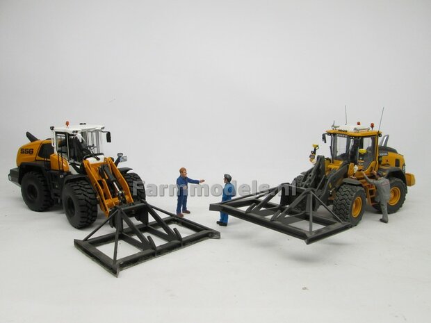 Egalisatiebord BOUWKIT, geschikt voor o.a. snelwissel koppeling 510005 t/m 510095 &amp; Volvo VAB-STD van AT &amp; Claas Torion/ Liebherr L 556 van Wiking modellen 1:32 (HTD)     