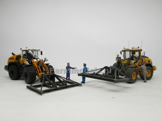 Egalisatiebord BOUWKIT, geschikt voor o.a. snelwissel koppeling 510005 t/m 510095 &amp; Volvo VAB-STD van AT &amp; Claas Torion/ Liebherr L 556 van Wiking modellen 1:32 (HTD)     