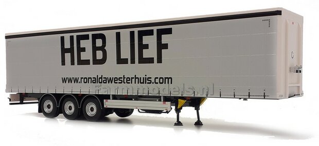 HEB LIEF PACTON Schuifzeil Trailer + FREE GIFT 1:32 Marge Models MM1902-01-07