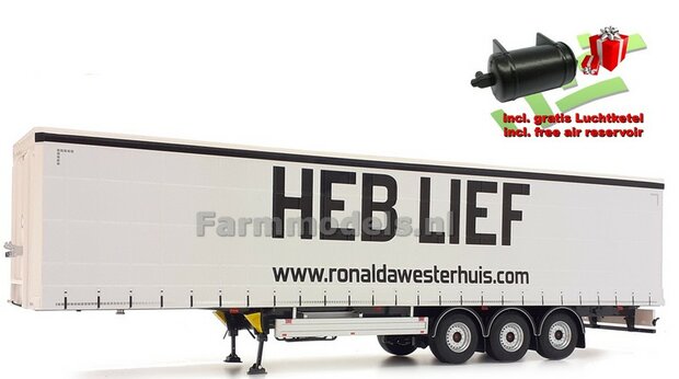 HEB LIEF PACTON Schuifzeil Trailer + FREE GIFT 1:32 Marge Models MM1902-01-07