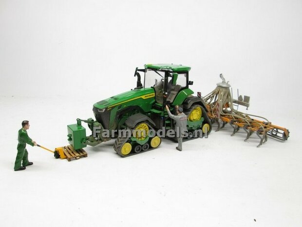 John Deere 8RX 410 type stickers geschikt voor de Britains JD 8RX 410  Pr&eacute;-Cut Decals 1:32 Farmmodels.nl 