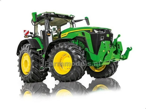 John Deere 8RX 370 type stickers geschikt voor de Britains JD 8RX 410  Pr&eacute;-Cut Decals 1:32 Farmmodels.nl 