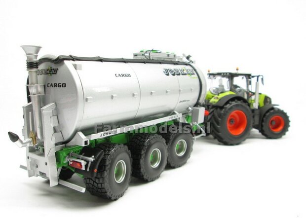 4x JOSKIN LOGO nieuw met GROEN/ GELE STREPEN voor Joskin Vacu Cargo 24000, perfect passend over het bestaande JOSKIN logo Pr&eacute;-Cut Decals 1:32 Farmmodels.nl